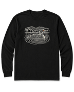 Loon on the Lake Long Sleeve Shirt - Black