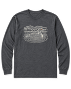 Loon on the Lake Long Sleeve Shirt - Dark Heather