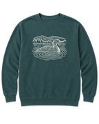 Loon on the Lake Sweatshirt - Blue Spruce