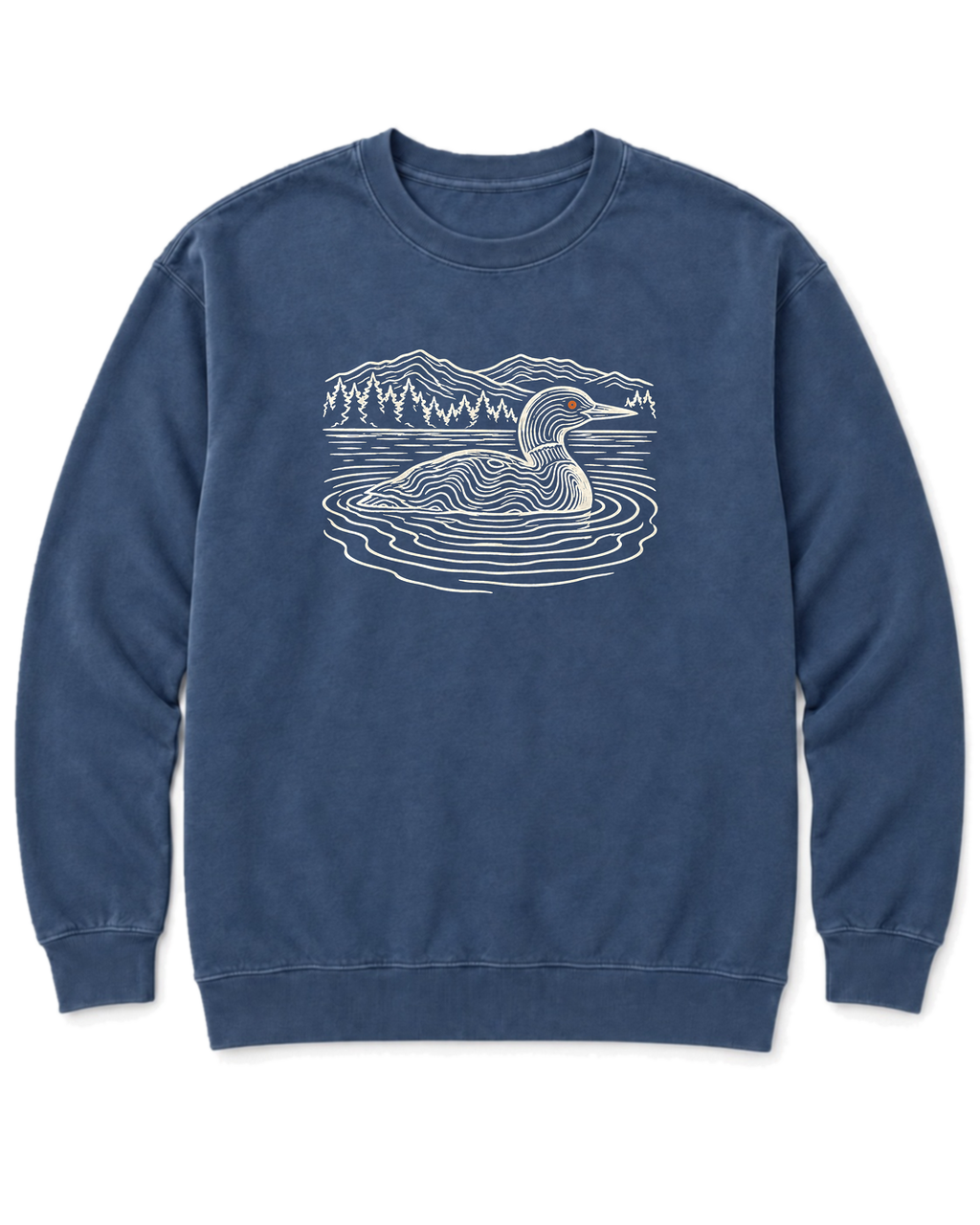 Loon on the Lake Sweatshirt - Denim