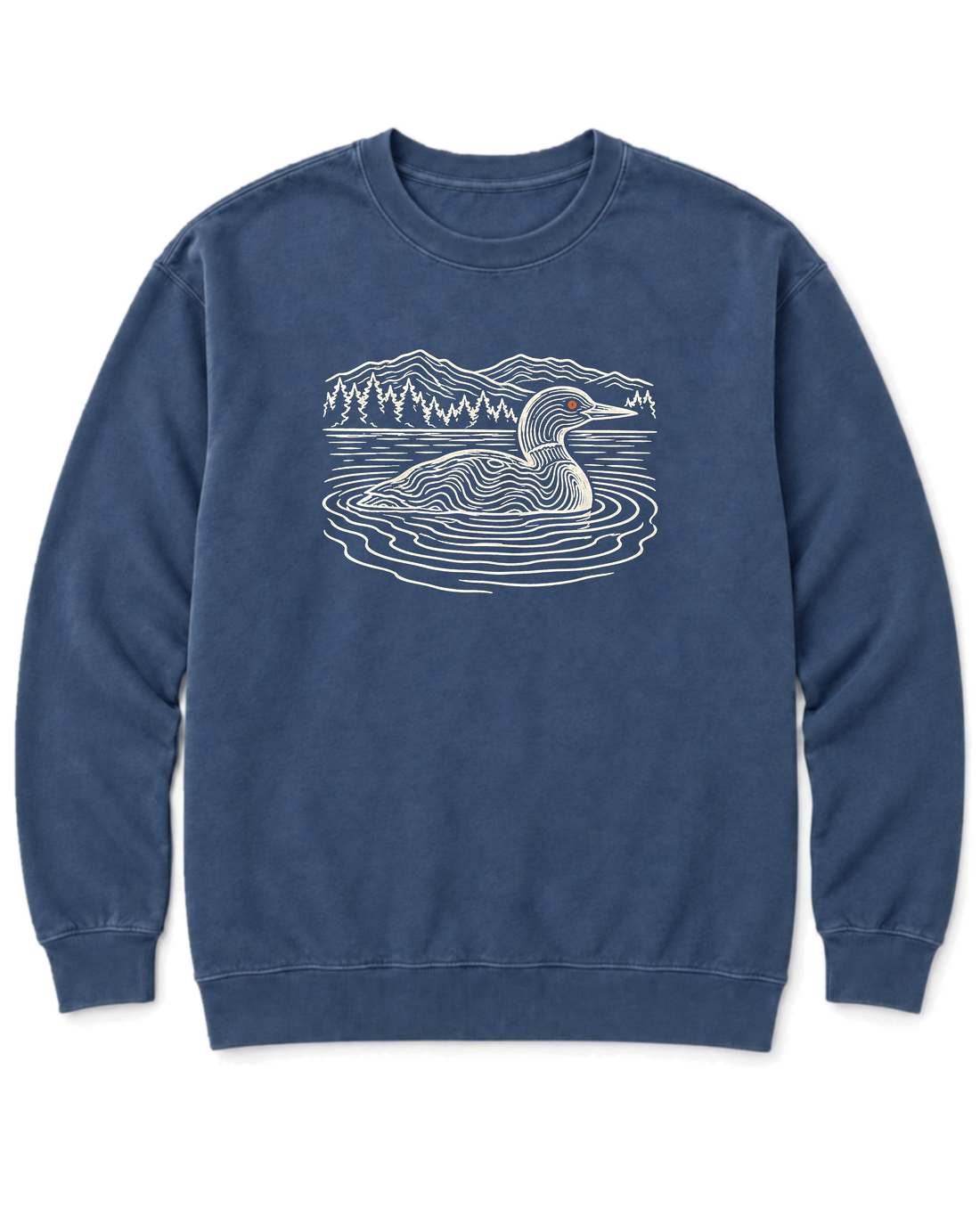 Loon on the Lake Sweatshirt - Denim