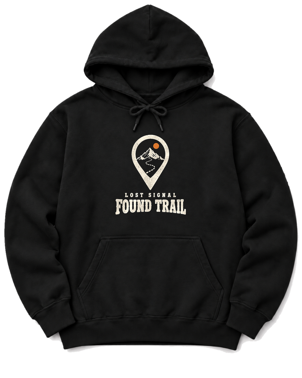Lost Signal, Found Trail Hoodie - Black