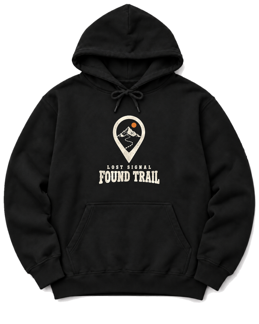 Lost Signal, Found Trail Hoodie - Black