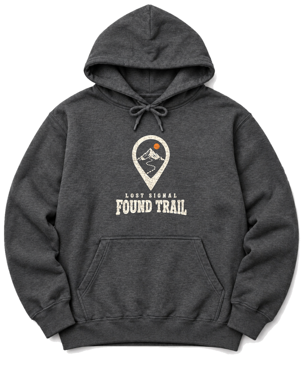 Lost Signal, Found Trail Hoodie - Dark Heather