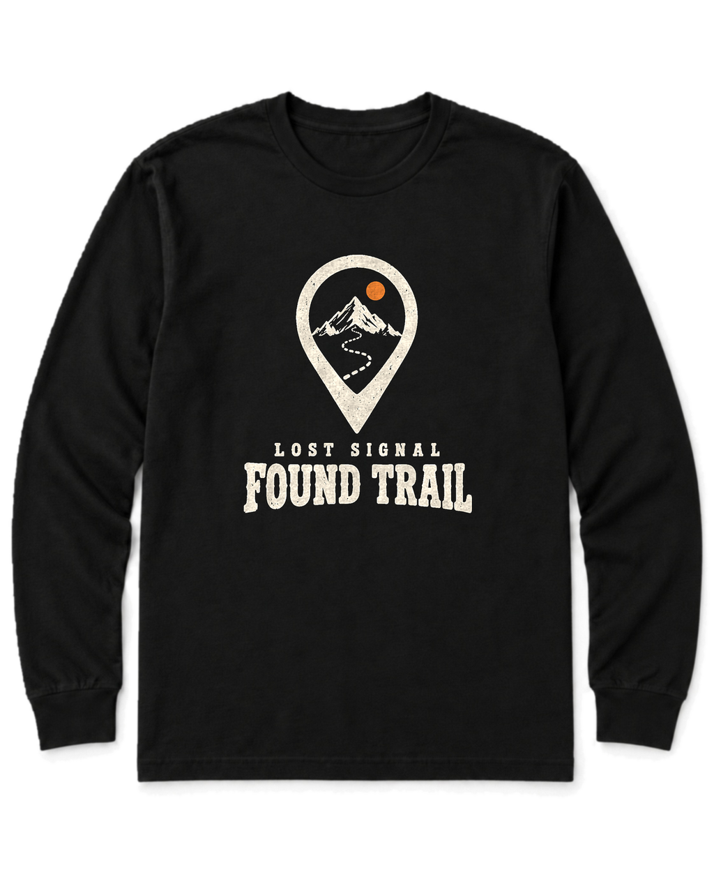 Lost Signal, Found Trail Long Sleeve Shirt - Black