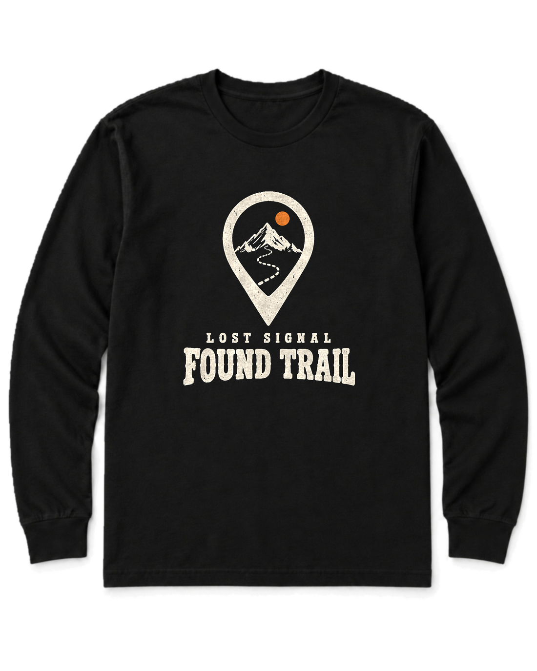 Lost Signal, Found Trail Long Sleeve Shirt - Black