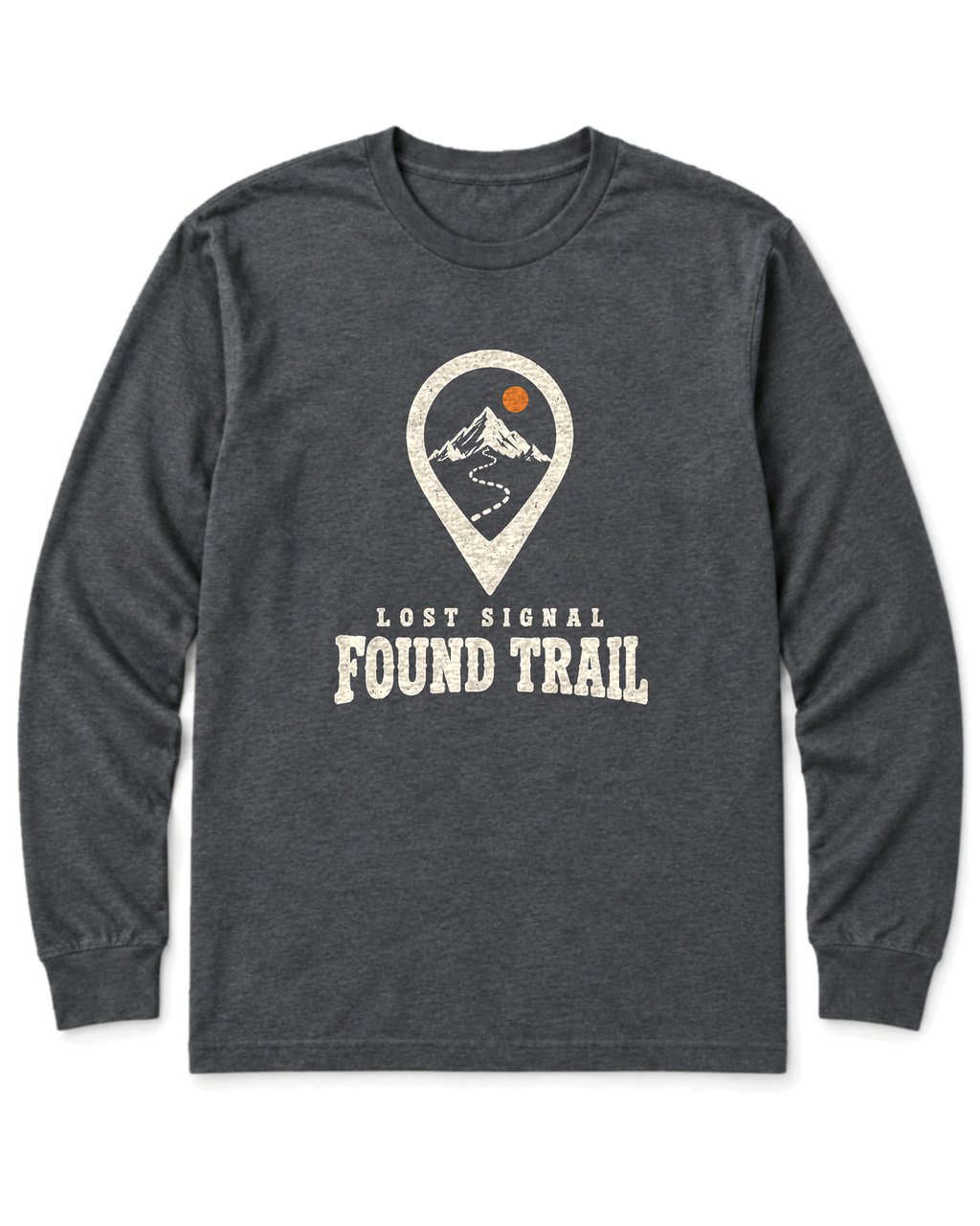Lost Signal, Found Trail Long Sleeve Shirt - Dark Heather