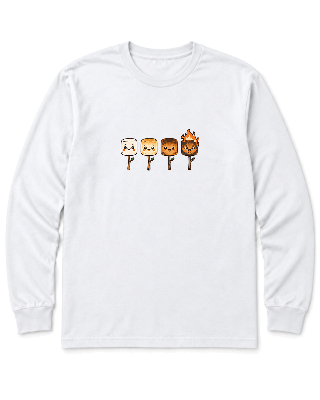 Marshmallow Stages Long Sleeve Shirt - White