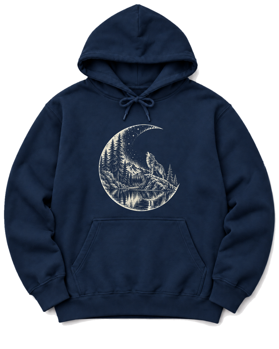 Moon Howl Hoodie - Navy