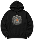 Mountain Lake Map Hoodie - Black