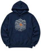 Mountain Lake Map Hoodie - Navy