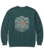 Mountain Lake Map Sweatshirt - Blue Spruce