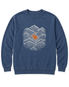 Mountain Lake Map Sweatshirt - Denim