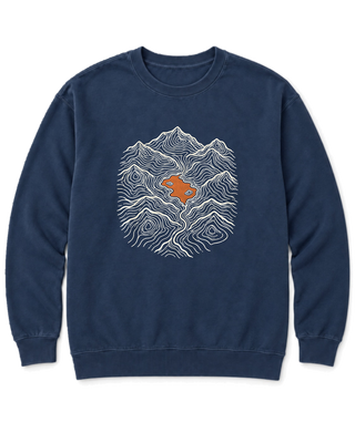 Mountain Lake Map Sweatshirt