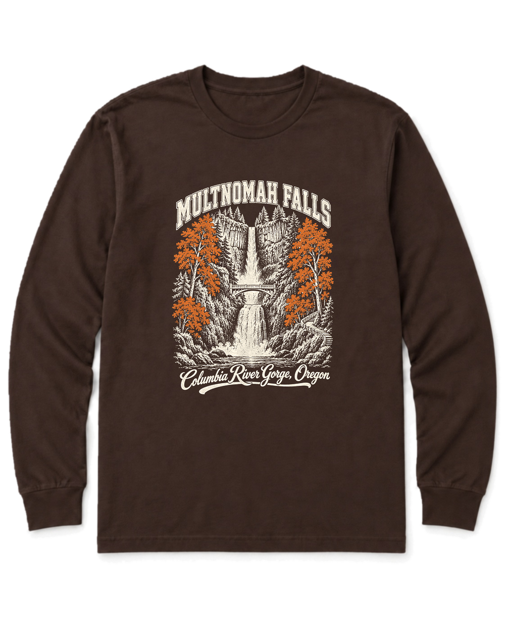 Multnomah Falls Long Sleeve Shirt - Dark Chocolate