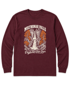 Multnomah Falls Long Sleeve Shirt - Maroon