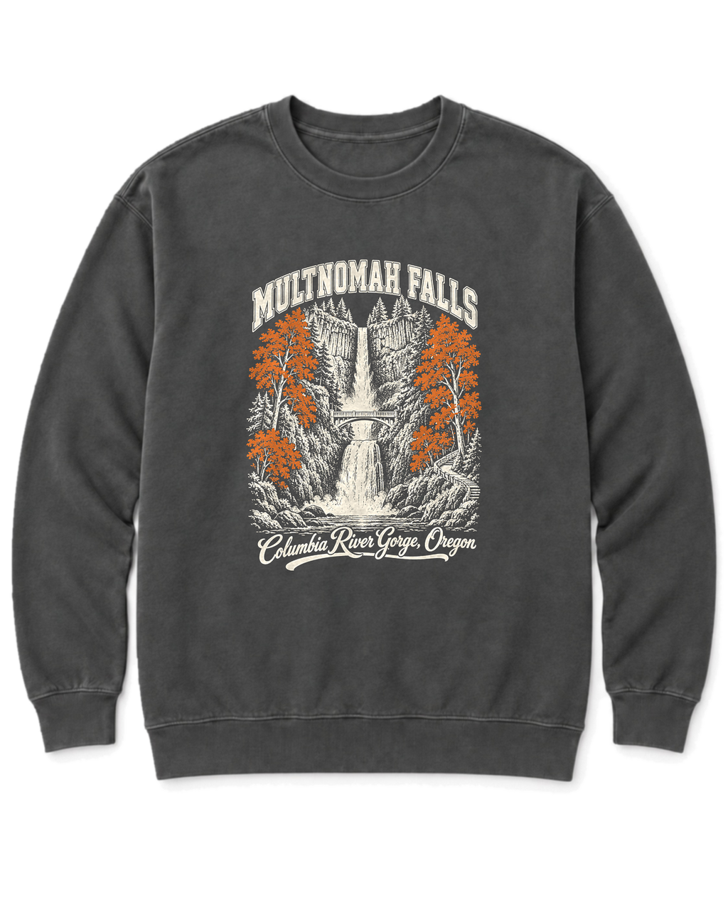 Multnomah Falls Sweatshirt - Pepper