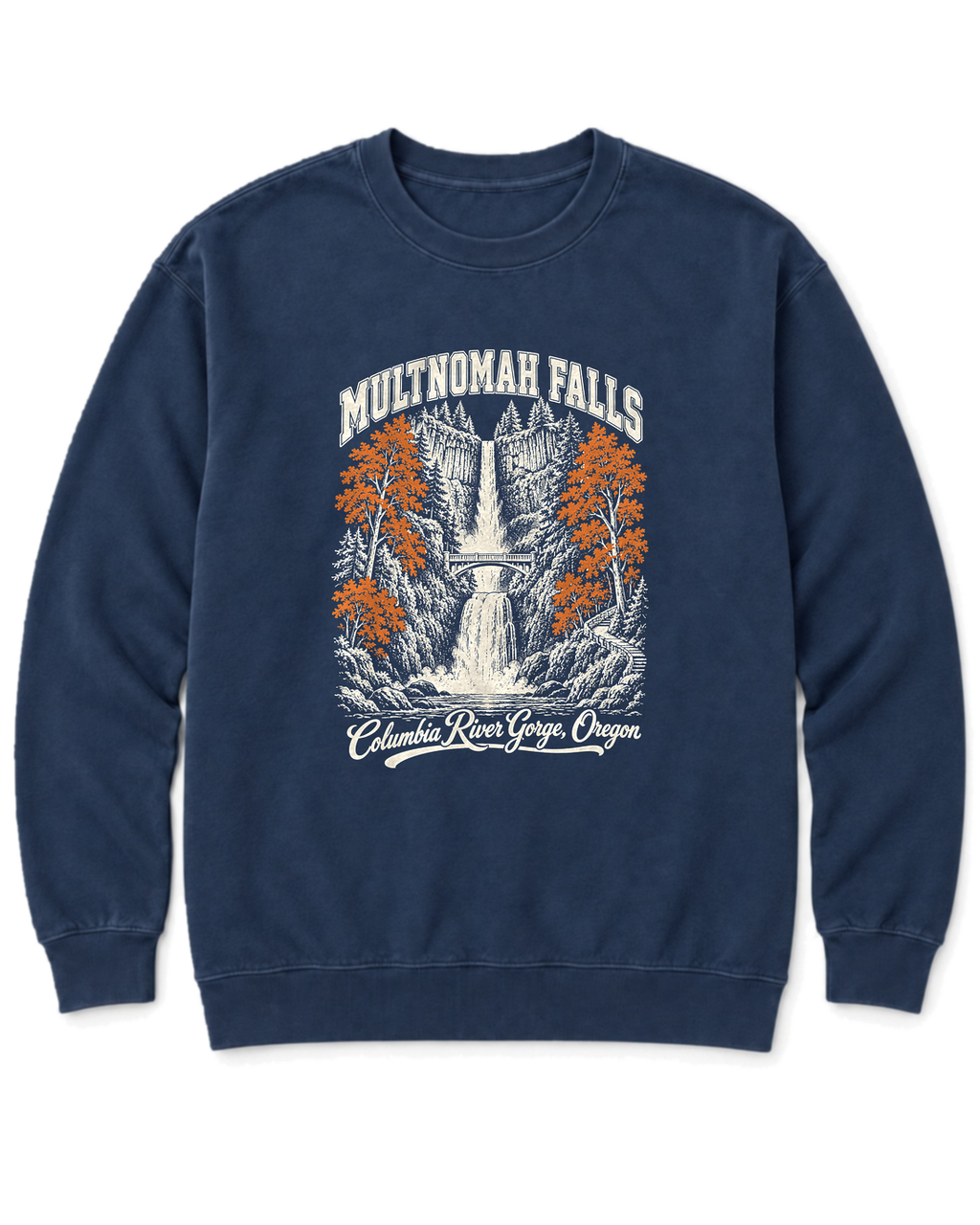 Multnomah Falls Sweatshirt - True Navy