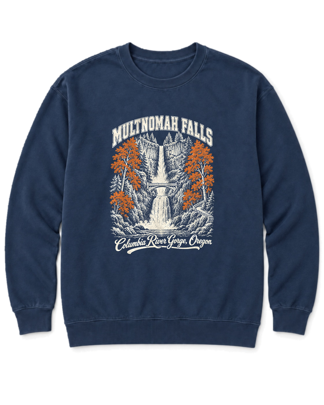 Multnomah Falls Sweatshirt - True Navy