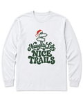 Naughty List, Nice Trails Long Sleeve Shirt - White