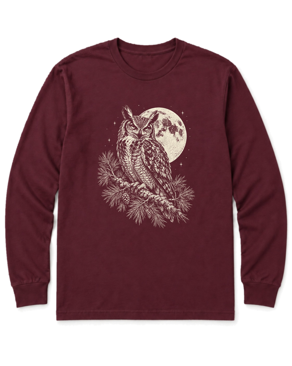 Night Watch Long Sleeve Shirt - Maroon