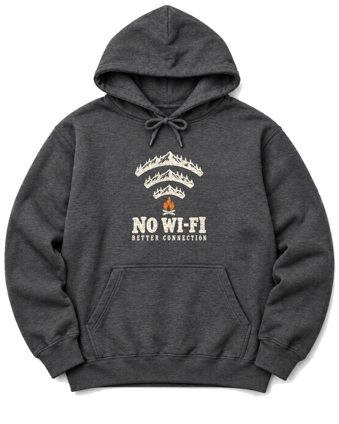 No Wi-Fi, Better Connection Hoodie - Dark Heather