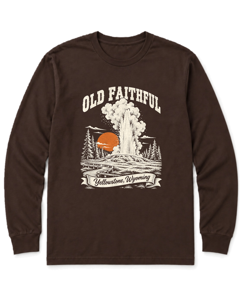 Old Faithful Long Sleeve Shirt - Dark Chocolate