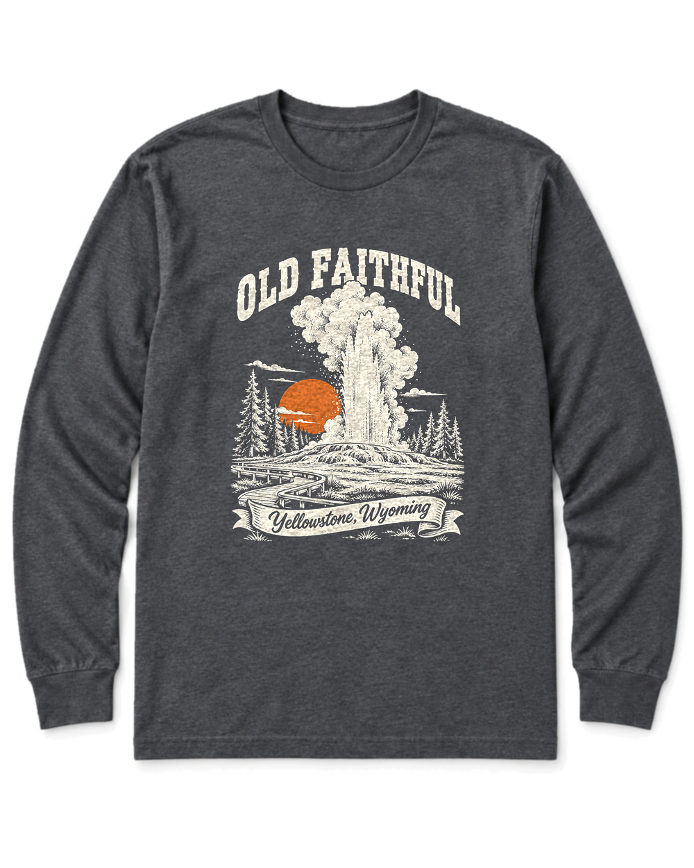 Old Faithful Long Sleeve Shirt - Dark Heather