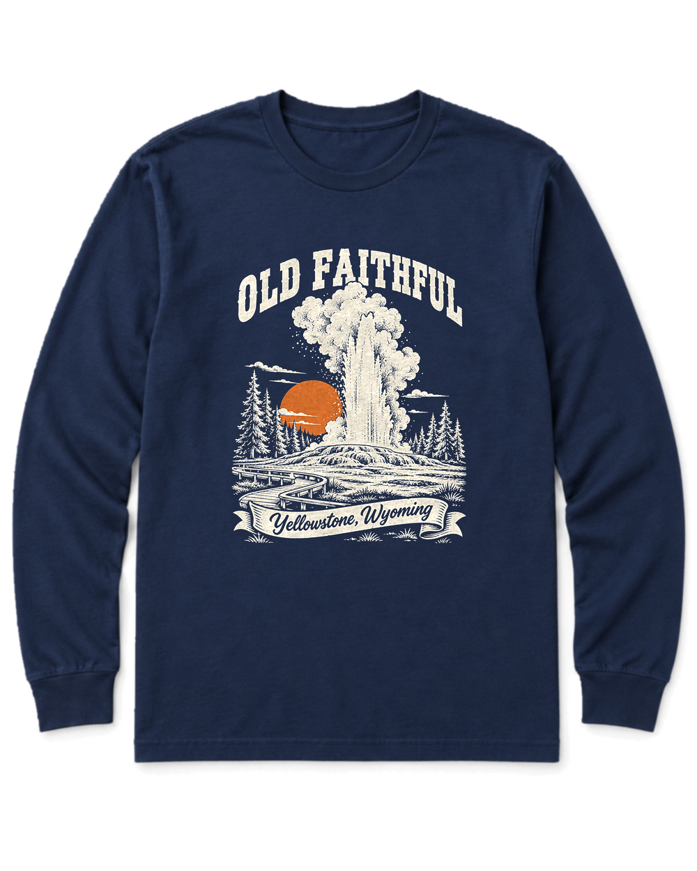 Old Faithful Long Sleeve Shirt - Navy