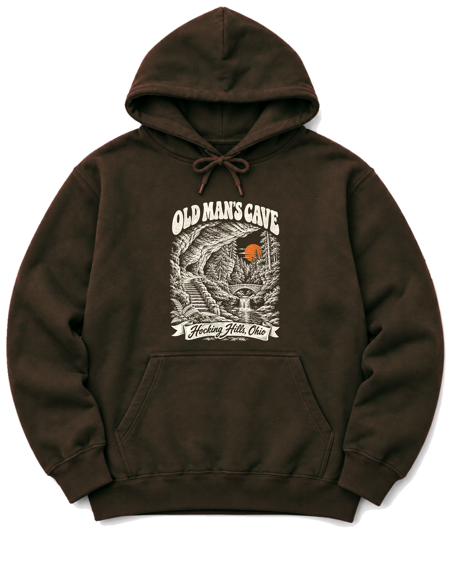Old Man's Cave Hoodie - Dark Chocolate
