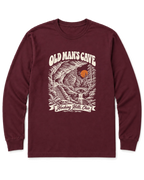 Old Man's Cave Long Sleeve Shirt - Maroon