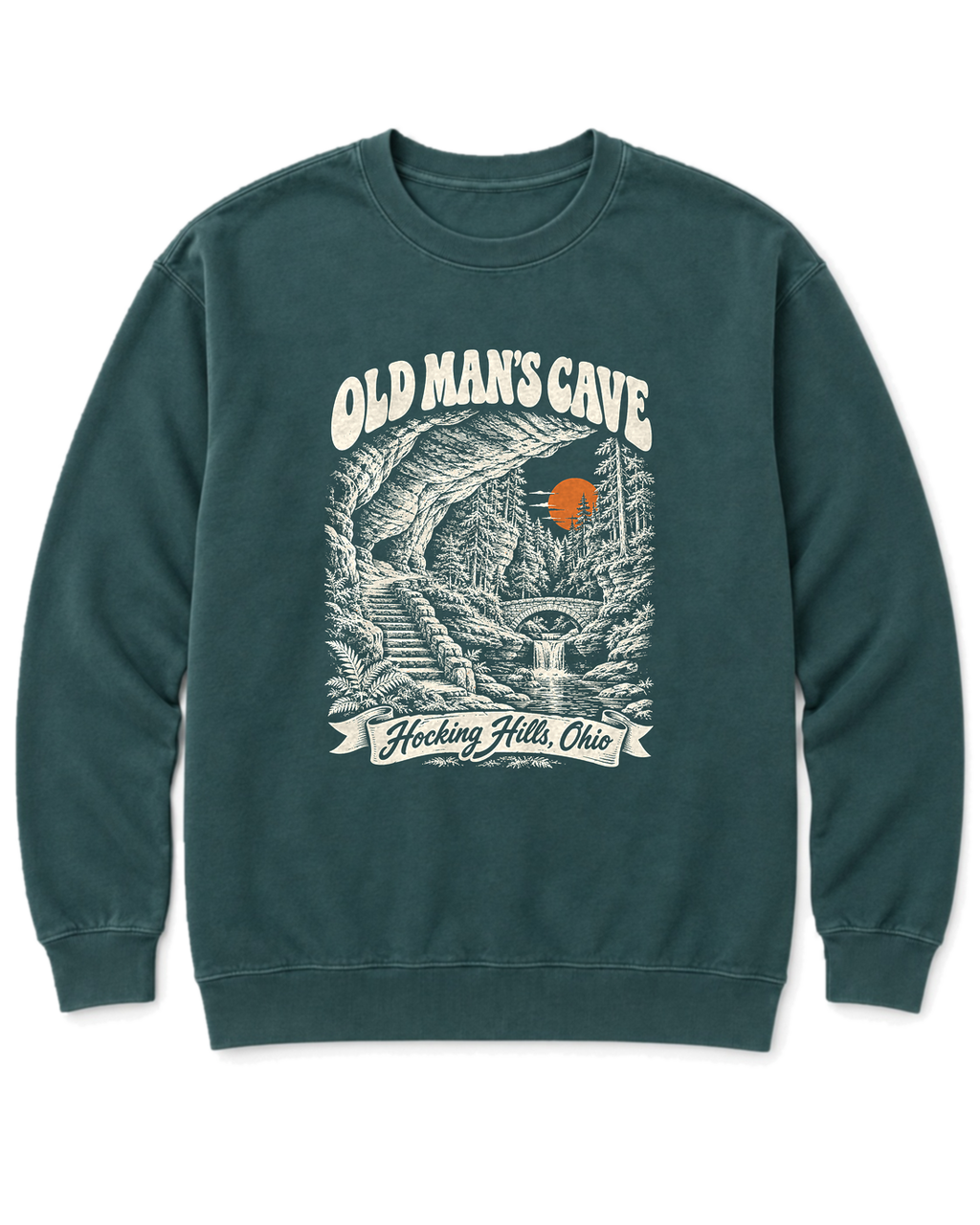Old Man's Cave Sweatshirt - Blue Spruce