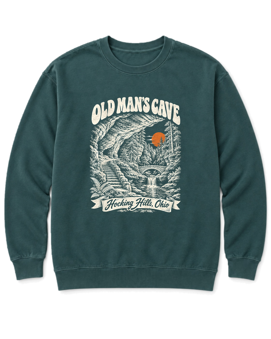 Old Man's Cave Sweatshirt - Blue Spruce
