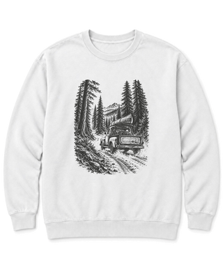 Old Truck Forest Road Sweatshirt