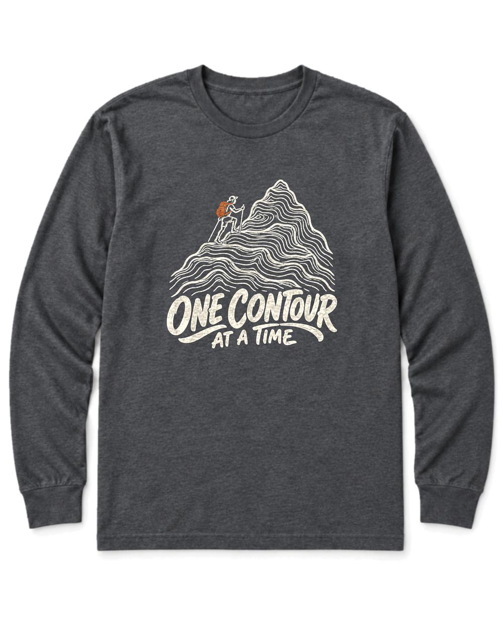 One Contour at a Time Long Sleeve Shirt - Dark Heather