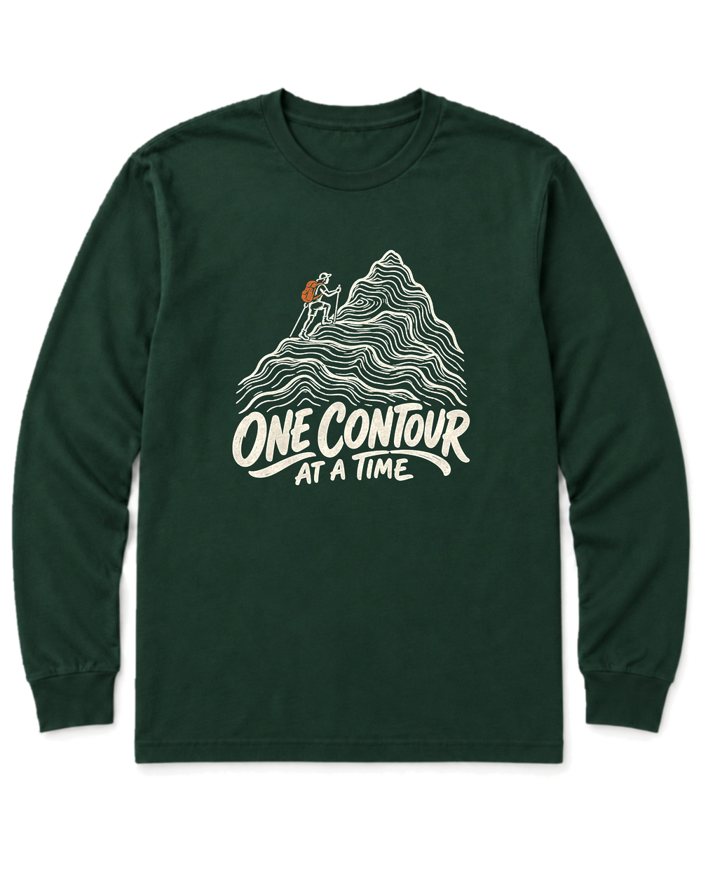One Contour at a Time Long Sleeve Shirt - Forest Green