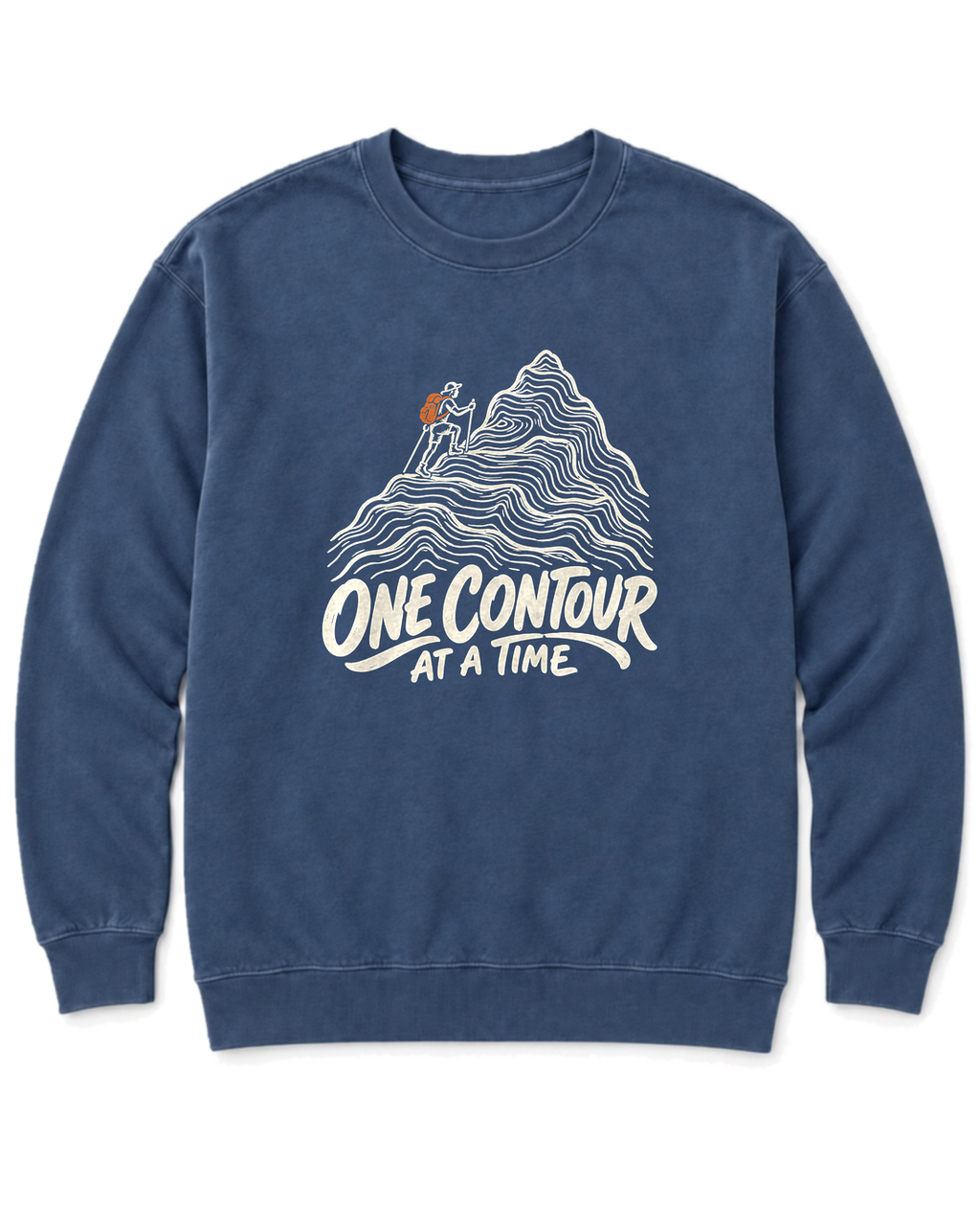 One Contour at a Time Sweatshirt - Denim