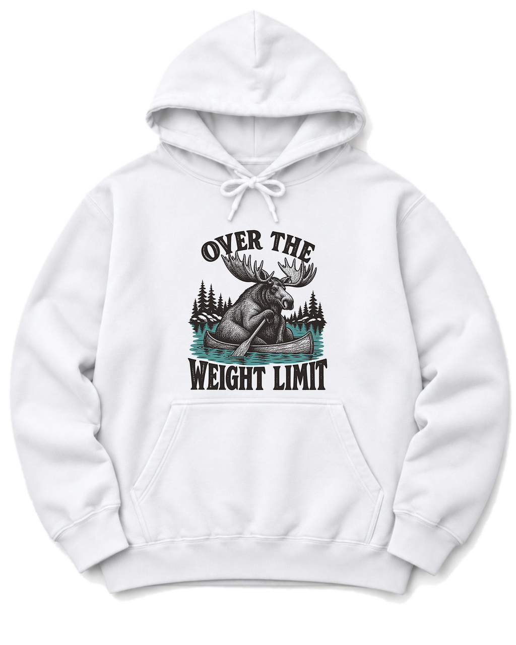 Over the Weight Limit Hoodie - White