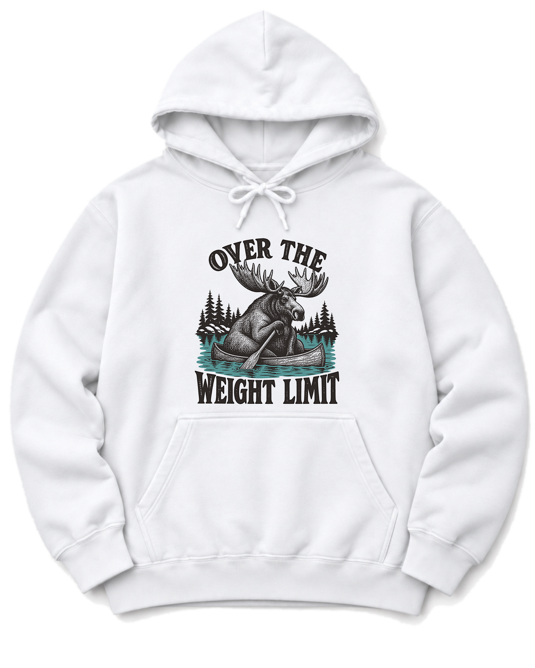 Over the Weight Limit Hoodie - White