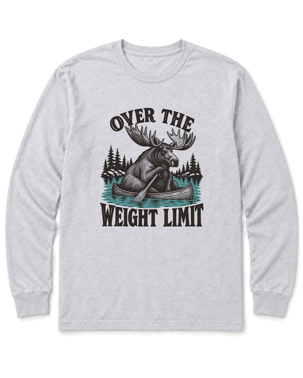 Over the Weight Limit Long Sleeve Shirt - Ash