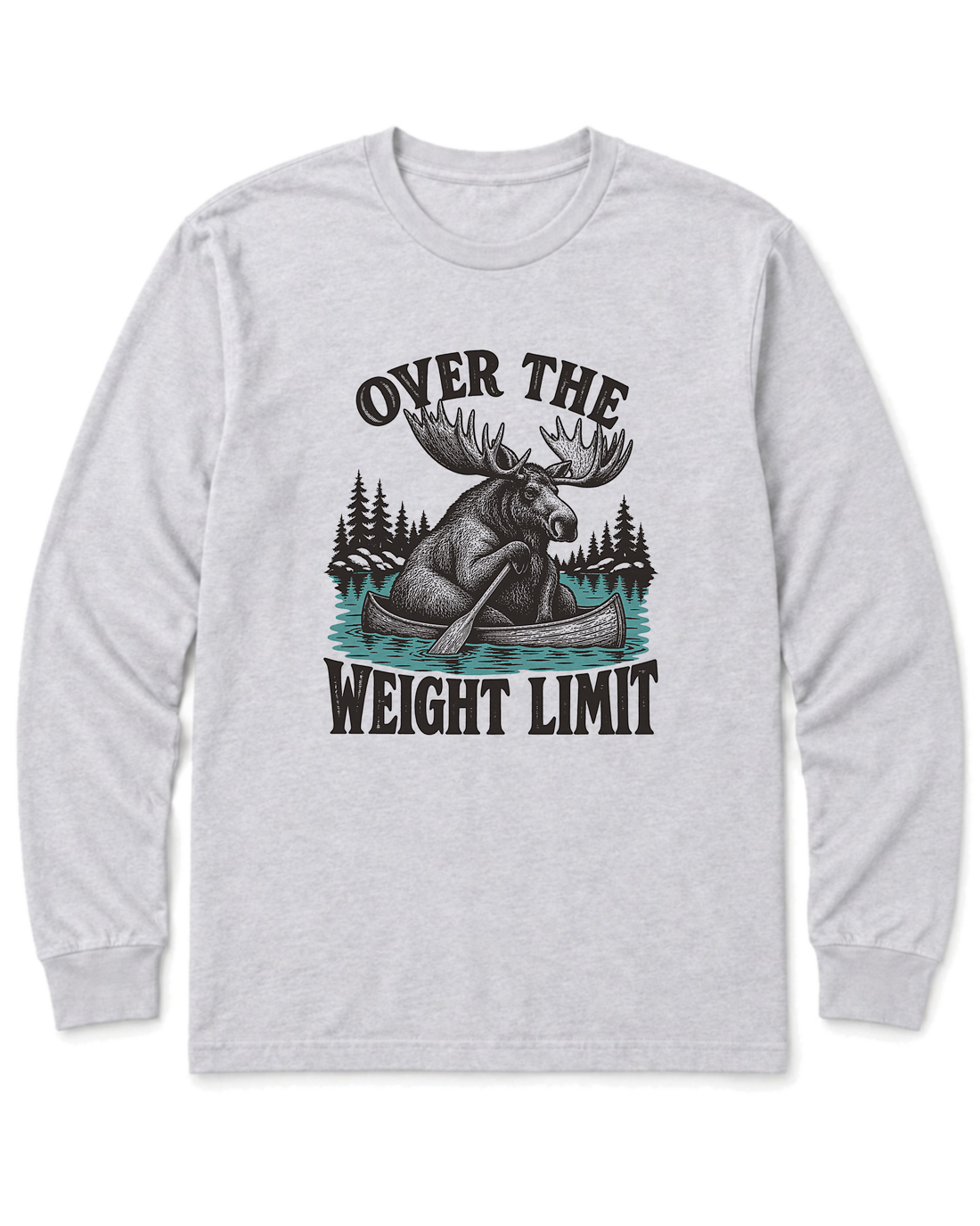 Over the Weight Limit Long Sleeve Shirt - Ash