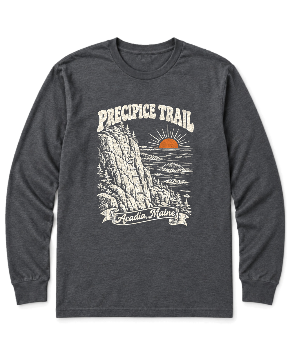 Precipice Trail Long Sleeve Shirt - Dark Heather