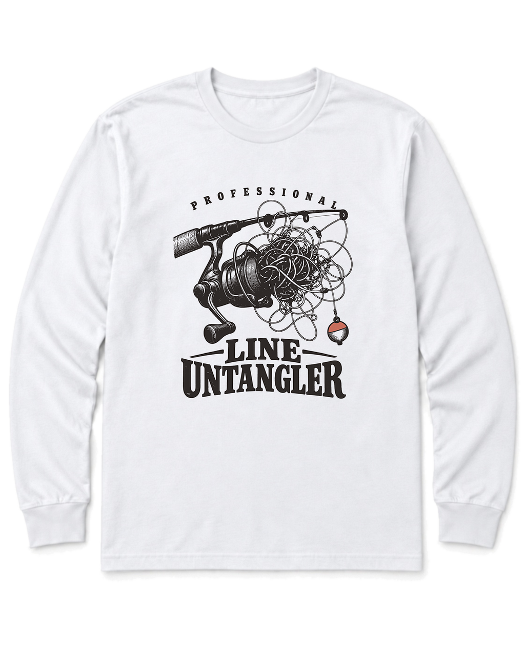 Professional Line Untangler Long Sleeve Shirt - White