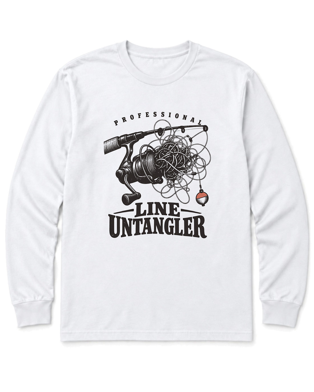 Professional Line Untangler Long Sleeve Shirt - White
