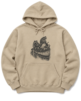 Raccoon Canoe Heist Hoodie