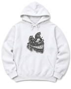 Raccoon Canoe Heist Hoodie - White