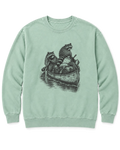 Raccoon Canoe Heist Sweatshirt - Chalky Mint
