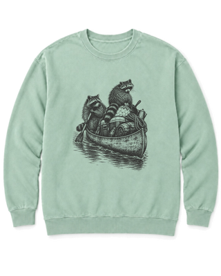 Raccoon Canoe Heist Sweatshirt
