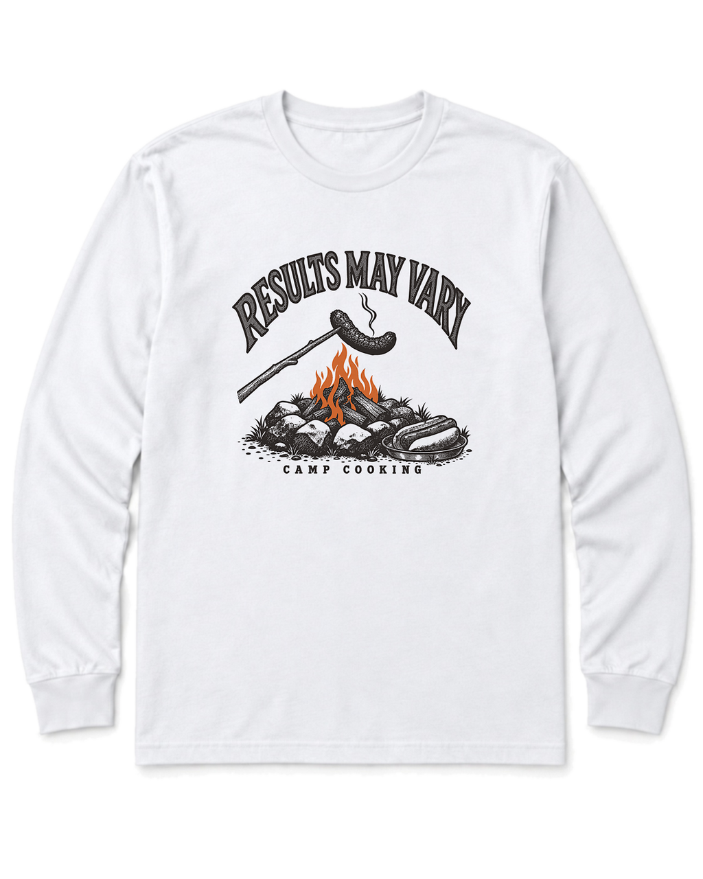 Results May Vary Long Sleeve Shirt - White
