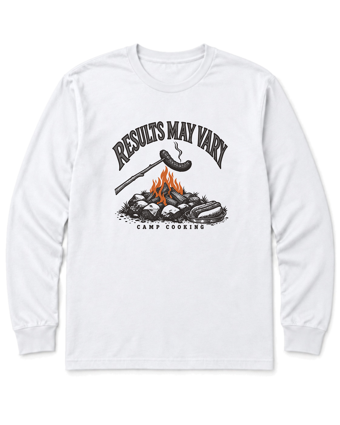 Results May Vary Long Sleeve Shirt - White